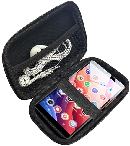 Blueshaweu MP3 Player Tasche Kompatibel für Oilsky MP3 Player 5,5 Zoll M502- Schutzhülle mit Platz für Ohrhörer, USB-Kabel & Speicherkarte – Kompatibel mit Oilsky M502 MP3 Player (schwarz)