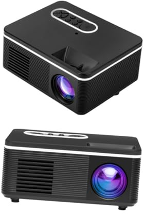 BAZEITFLOW Projecteur LED Portable Lumens Projecteur Multimédia Compact avec Interface Multifonctionnelle Lecture USB et Disque Dur Faible Consommation Adapté Usage Personnel Noir