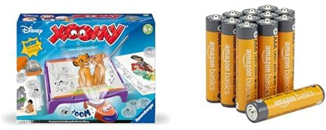 Xoomy Maxi Disney Classics & Prinzessinnen, Zeichenset, 6+ Jahre, & AAA Alkaline-Batterien Amazon Basics 12 Stück, 10 Jahre