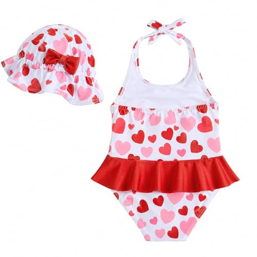 JiAmy Mädchen Badeanzug Set 2-teilig UV-Schutz Rock 0-3 Monate | Material 82 % Polyester, 18 % Elasthan; schnelltrocknend; elastisch; atmungsaktiv; hautfreundlich; Sommer, Urlaub, Wasserpark