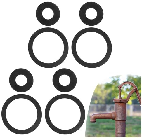 EaseSunny O-Ring-Dichtungssatz für Typ 75 Handpumpe, hochwertiger Gummidichtungssatz für Gartenbrunnenwasserpumpen, verschleißfeste Ersatzteile, Schwarz, 4 Stück