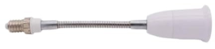 TTETTZ Rotierender Lampenhalter E14 auf E27 Fassung, Adapter Schwanenhals | Verlängerung Lampensockel 360 Grad Flexible Lampenbasis Adapter aus PP