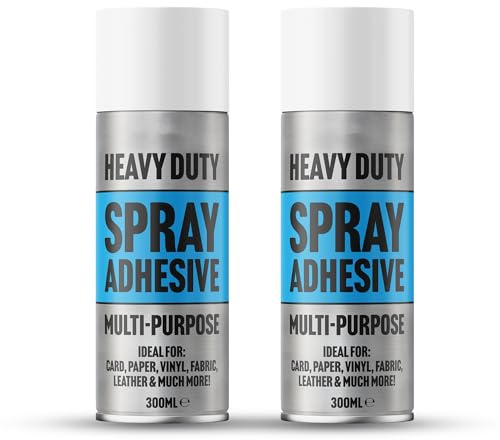 ZOPPER 2 X 300ml Spray Glue, Heavy Duty Spray Mount Adhesive | Contact, Fabric Adhesive, Crafts, Paper, Card, Vinyl, Leather