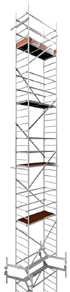 ALTEC Rollfix 1.0 1000 | 10m AH | Rollen (Ø125mm) | teleskopierbare Traverse | Made in Germany | TÜV | belastbar 200kg/m² | Alu | Norm - DIN EN 1004-1 | Baugerüst | Fahrgerüst