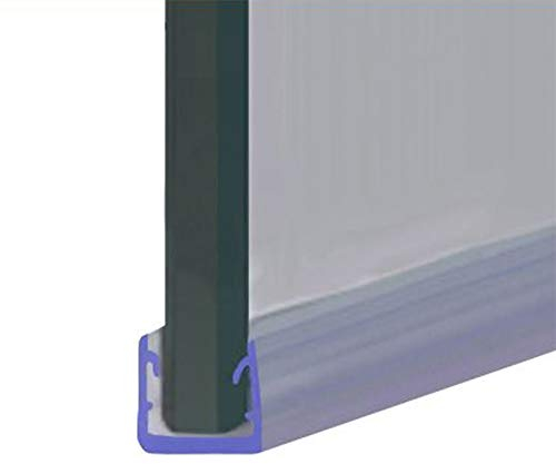 Shower Seal for Screens, Doors or Panels | Fits 8mm Glass | U Shaped Seal to Cap The Edge of The Glass | 80cm, 90cm, 140cm or 2m Long | SEAL025 (80cm)