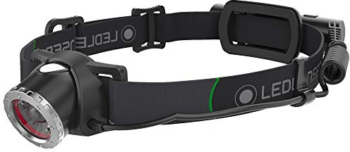 Ledlenser MH10 Akku-LED-Stirnlampe, 600lm, 150m Leuchtweite, IP54, 158g | fokussierbar, bis zu 120 h Leuchtdauer, rotes Rücklicht, komfortabel, ideal für Camping-Stirnlampe, Angeln, Wandern, Jagen