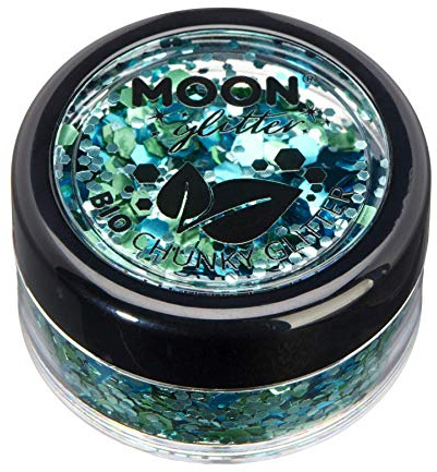 Mystiker Biologisch abbaubarer Öko-Glitter von Moon Glitter - 100% kosmetischer Bio-Glitter für Gesicht, Körper, Nägel, Haare und Lippen - 3g - Aquarium