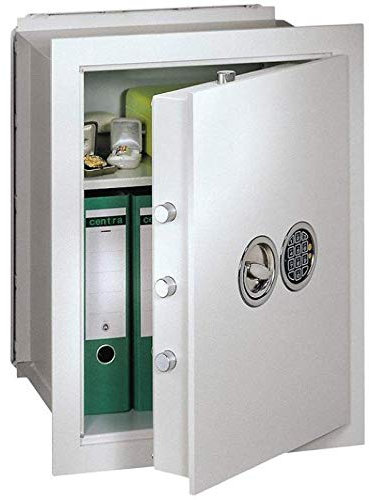 Müller Safe VC 4 Wandtresor, Mechanisches Kombinationsschloss ZKS anstatt des Doppelbartschlosses, Grad 1 nach EN 1143-1, H37xB49xT30 cm, 37 kg