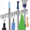 Copiel Broom Mop Holder, Stainless Steel Wall Rack Broom Closet Mounted Storage Organizer Heavy Duty Tools Hanger With 3 Racks 4 Hooks For Kitchen Bathroom Closet Office Garden