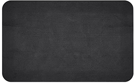 HSDT Outdoor Grill Floor Mats 122x78 cm ( 4x2.56 ft ) Non Slip Waterproof Oil Spill Mats with Backing Rubber for BBQ Grill Floor or Patio Deck Protector Black , QY-KLD01