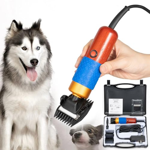 KPfaster 10ft Sheep Shears, with Plug & 2 Blades 200W Electric Clippers Animal Shave Grooming Farm for Dogs Cat Goat Alpaca, Llamas, Angora Rabbits Shearing Hand Piece Cutter Livestock Pet Supplies
