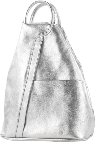 modamoda de T180 Damen Leder Rucksack Handtasche 2-in-1, handmade in Italy