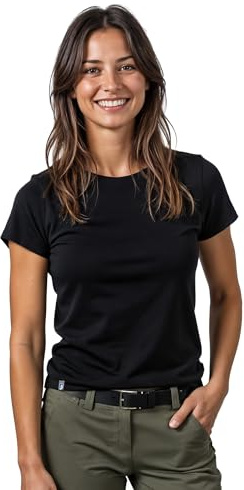 ALPIN LOACKER Merino Shirt Damen kurzarm und Poloshirt I atmungsaktives Funktionsshirt schnelltrocknend für Sport und Wandern I Merinowolle Tshirt und Thermooberteil