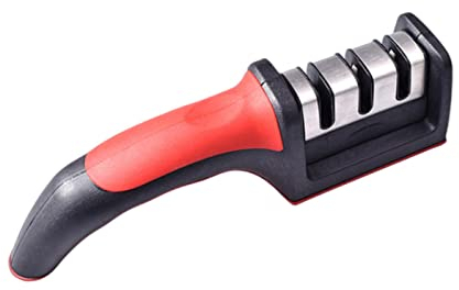 SHUIZONG Affilacoltelli Affila del Coltello Professionale Affilatura della Cucina in Pietra in Acciaio in Acciaio Accessori per Coltelli da Cucina in Ceramica in Ceramica-Red