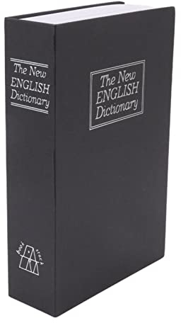 Coffre-Fort en Forme de Livre avec Combinaison Secrète Coffre-Fort Portable avec Verrouillage par Code Tirelire Secrète pour Bijoux, Argent, 24 X 16 X 5,5 Cm(Noir)