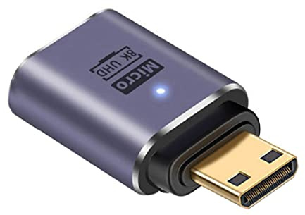 chenyang CY Mini adaptateur convertisseur HDMI 2.1, mini HDMI mâle vers HDMI femelle UHD convertisseur adaptateur prend en charge 8K 60Hz HDTV