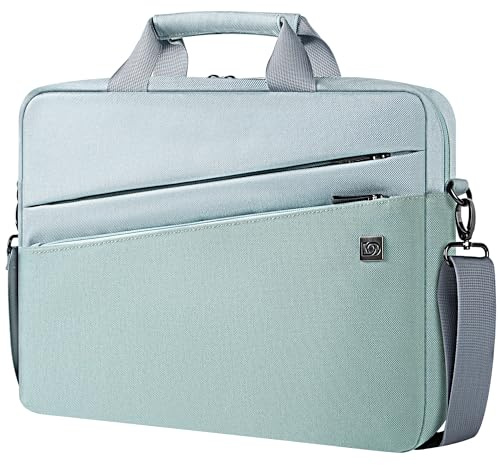 DOMISO Sacoche Ordinateur 17-17,3 Pouces Pochette PC Portable Sac Bandoulière Professionnel Anti-Choc pour 17-17.3 Laptop Dell/Lenovo/Acer/HP/MSI/ASUS PC Gamer 18 Pouces, Vert Menthe