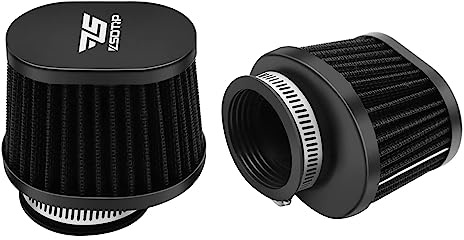 2PCS Motorcycle Air Filter Universal 38MM Replacement Filter Dirt Bike High Performance Air Filters Fit Motocross Carburetor Cleaner for Pit Bike Scooter Moped ATV (Black)