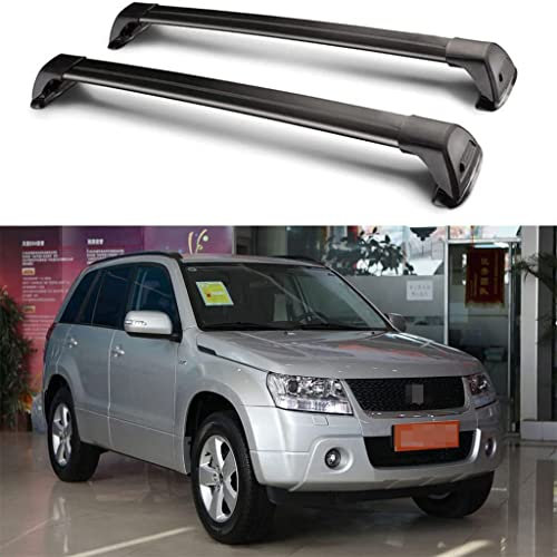 HOWENG Barres Toit Voiture Rail Cross Aluminium,pour Suzuki Grand Vitara 2005-2020 Rails Support Barre Transversale Automatique Porte-Bagages sur Toit Support Vélo Transport Supérieur