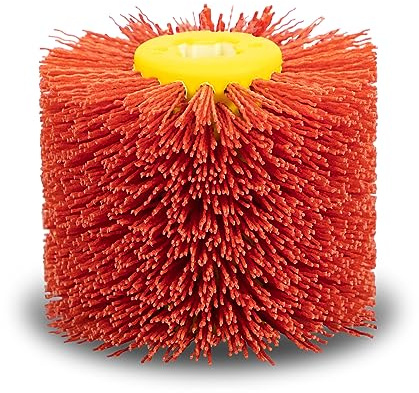 SALI Abrasive Nylon Drawing Wheel Drum Burnishing Polishing Brush Fits Restorer Tools, Abrasive Wheel for Derusting, Deburring and Cleaning Wooden Floor ((120 * 100 * 19 G180)