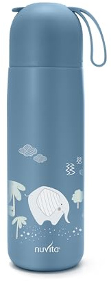 Nuvita 4435 | Thermos Alimenti Caldi e Freddi | Contenitore Termico per Alimenti Caldi | Contenitore Pappa Neonati | Termos Cibo | Botiglia Thermos | Termos Cibi Caldi | Powder Blue