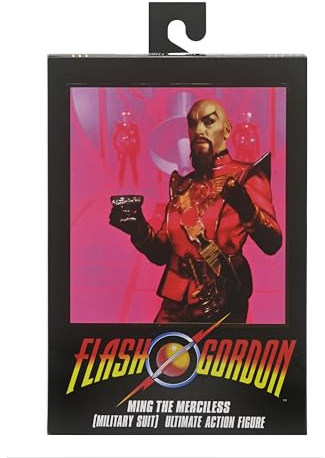 NECA - King Features Flash Gordon - Ming Red Military 7In Af | Flash Gordon 17,8 cm Actionfigur Ultimate - Ming (Red Military)