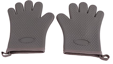 Gsycle Ofenhandschuhe, Grillhandschuhe, Kaminhandschuhe, Hitzebeständige Handschuhe, Silikonhandschuhe, Räucherhandschuhe Zum Grillen, Grillen, Kochen