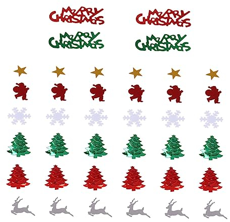 TOPBATHY Weihnachtskonfetti Bunt Pailletten-konfetti zum Selbermachen für Partydekoration und Festtagsatmosphäre Zufälliger Stil