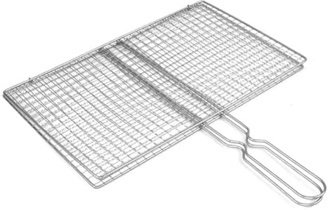 MKLHAVB Barbecue Grid Non-stick Triple Fish Grilling Basket Metal Handle Bbq Bbq Fish Rack Fish Grill Grilling Barbecue Outdoor Tool Accessories Grill Grate Grid(B)