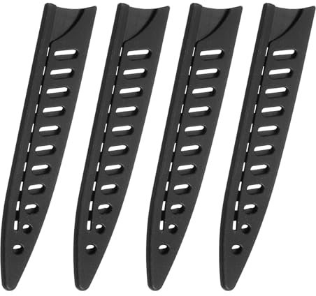 sourcing map 4Pcs Knife Cover Sleeves Blade Edge Guards for 5 Utility Knife Blade Edge Protector Cover Universal Knife Sheath for Kitchen, Black