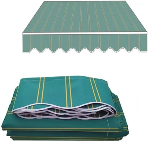 NILZA Klemmmarkise Einziehbar Ersatzstoff Balkonmarkise Ersatztuch Markisenbespannung UV Schutz Stoff Für Markise Markisenstoff (ohne Rahmen)(Size:3x2m/9.8x6.5ft)