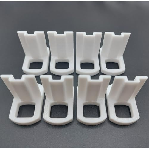 Lot de 8 Guides pour porte de placard coulissante en T Pour Rail Sans Roulette - Accessoire Pièce de Rechange Pour Coulisse.