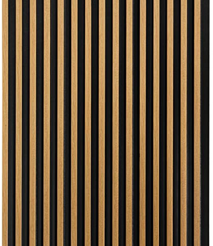 PROVISTON | Panneaux muraux acoustiques 3D | Kit | 12 x 120 x 2700 mm par panneau | Chêne naturel | Moderne | Haute qualité | Robuste | Durable | 9 pièces