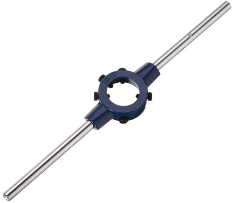 QUARKZMAN Matrici Filettature per Tubi 38mm (1,5) Supporto Maniglia Chiave Filettatura Regolabile Strumenti per Riparazione Bullone (Matrici Metriche M12-M14 / Matrici Od 38mm)