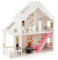 FANTASK Maison de poupée en Bois, à 2 étages avec Accessoires et Meubles, Jouet pour poupées de 28-36 cm, pour Enfants à partir de 3 Ans