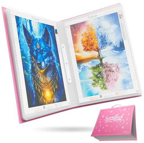 Picmondoo Diamond Painting Sammelbuch A2-40x56cm | Aufbewahrung für Bilder, zum Sammeln geeignet