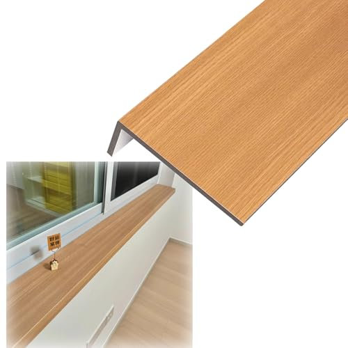 Copertura per davanzale in fibra composita, colore rovere, pannello di protezione per davanzale della finestra, pannello di protezione per interni di casa, ristrutturazione delle finestre, piastra di
