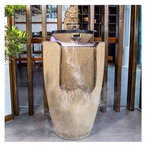 Fontana d'acqua Grande decorazione dell'acqua del rospo dorato, fontana d'acqua circolante a pavimento, decorazione del soggiorno del cortile, paesaggio della sala da tè Fontana da giardino