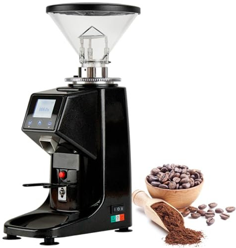 vnmudzeo Moulin à Café/éPices éLectrique De PréCision 200 G/500 G, pour La Cuisine, Appareil Professionnel à éCran LCD pour Moudre Les Grains De Café,Black-500ml