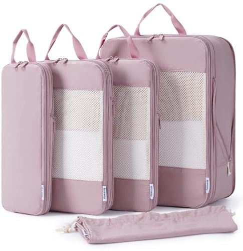 Narwey set med 5 delar kompression resväska arrangör, kompression packning kuber resväska arrangör set kompression packkuber resa Essentials resetillbehör