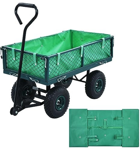 Garden Cart Liner - Oxford Cloth Fabric for Folding Trolley on Wheels, Ideal for Festivals, Camping, and Shopping