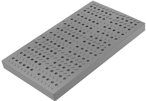 Grille de vidange en plastique polymère 25 x 50 cm – Couverture de tranchée de jardin pour eau de pluie – Canal de clôture pour système d'égout de cour (1 pièce)