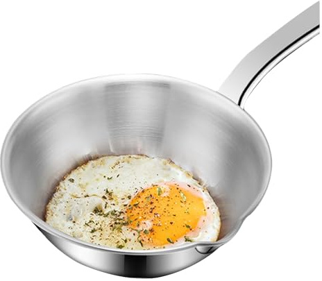 Ruaizel Mini Bratpfanne Ø 13cm, Pfanne Klein Induktion Antihaft, Tragbar Omelettpfanne mit Griff, Spiegeleipfanne für Camping, Kochen, Gasherd, Induktionsherd