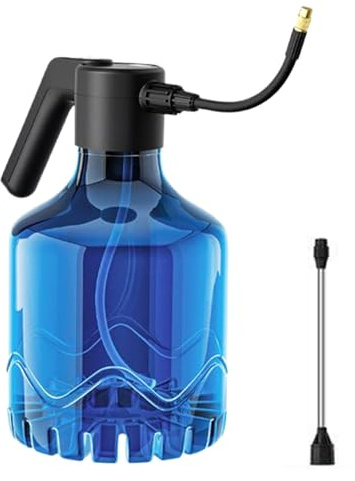 Yumneo Bottiglia spray elettrica da 2 l, portatile, per fiori in vaso, ricarica USB, spruzzatore regolabile per esterni, prato, serra, diserbo, piante da interno, lavaggio auto, giardino, finestre