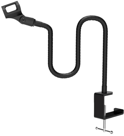 Microphone Arm Stand Rotatable Long Flexible | Clamp-On Microphone Boom Table Arm for Game Playing Recording Live Streaming Podcast Singing Meeting