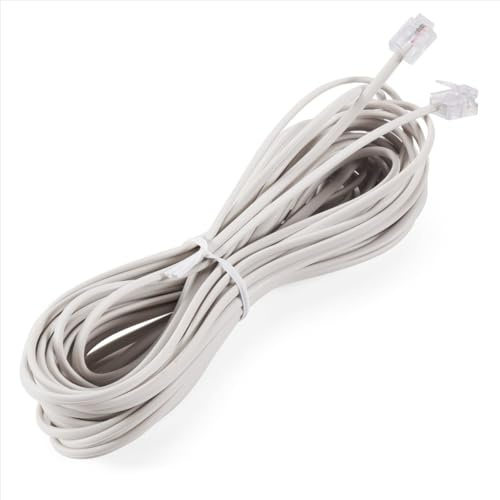 Lafeier 1 cavo di prolunga per connettore telefonico RJ11, 10 m, bianco