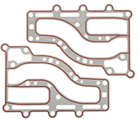 ANKROYU Außenborder-Auspuff-Innenabdeckungsdichtung 63 V 41112 A0 Premium-Kunststoff-Ersatzteil für 2-Takt-15-PS-Motor Marine-Bootszubehör 2-teiliges Set Langlebig