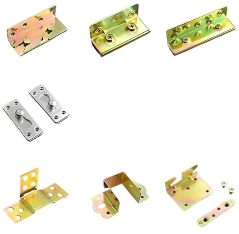 Cerniera for letto, supporto for trave del letto, connettore for gambe del letto, fissaggi for telaio del letto, set completo di accessori for il montaggio del letto, facile da installare(C for 1bed)