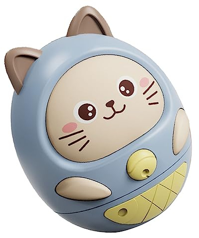 TYTOGE Wobblande Leksak, Vajande Wobblande Figurleksaksförmåga Träning Kitten Style Interactive for Home (Blå)