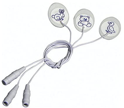 Fiab - Universelle, ovale EKG-Elektroden aus Schaumstoff zum Einmalgebrauch, 23x30 mm, für Kinder und Säuglinge, 150 Elektroden, 5 Packungen mit 30 Stücken